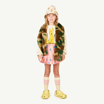 儿童白色猫咪棉卫衣