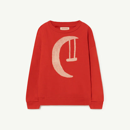 儿童红色月亮棉卫衣