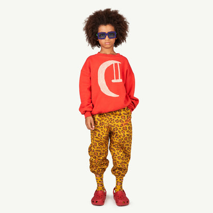 儿童红色月亮棉卫衣