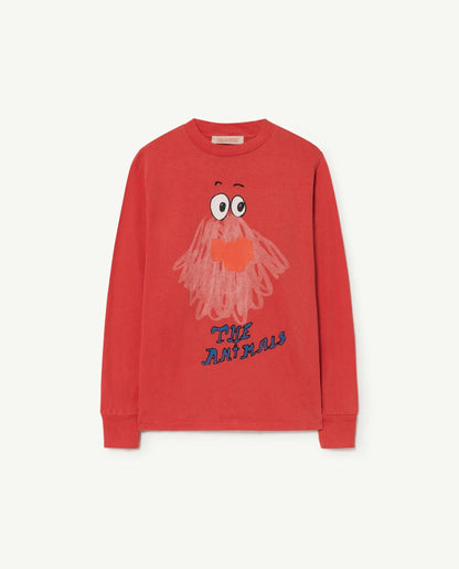 Boys & Girls Red Printed T-Shirt