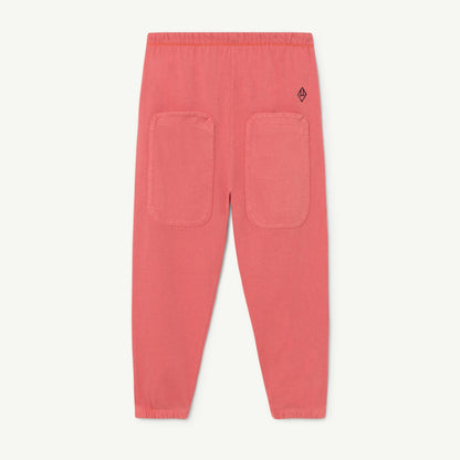 儿童粉色Logo棉长裤