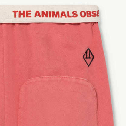 儿童粉色Logo棉长裤