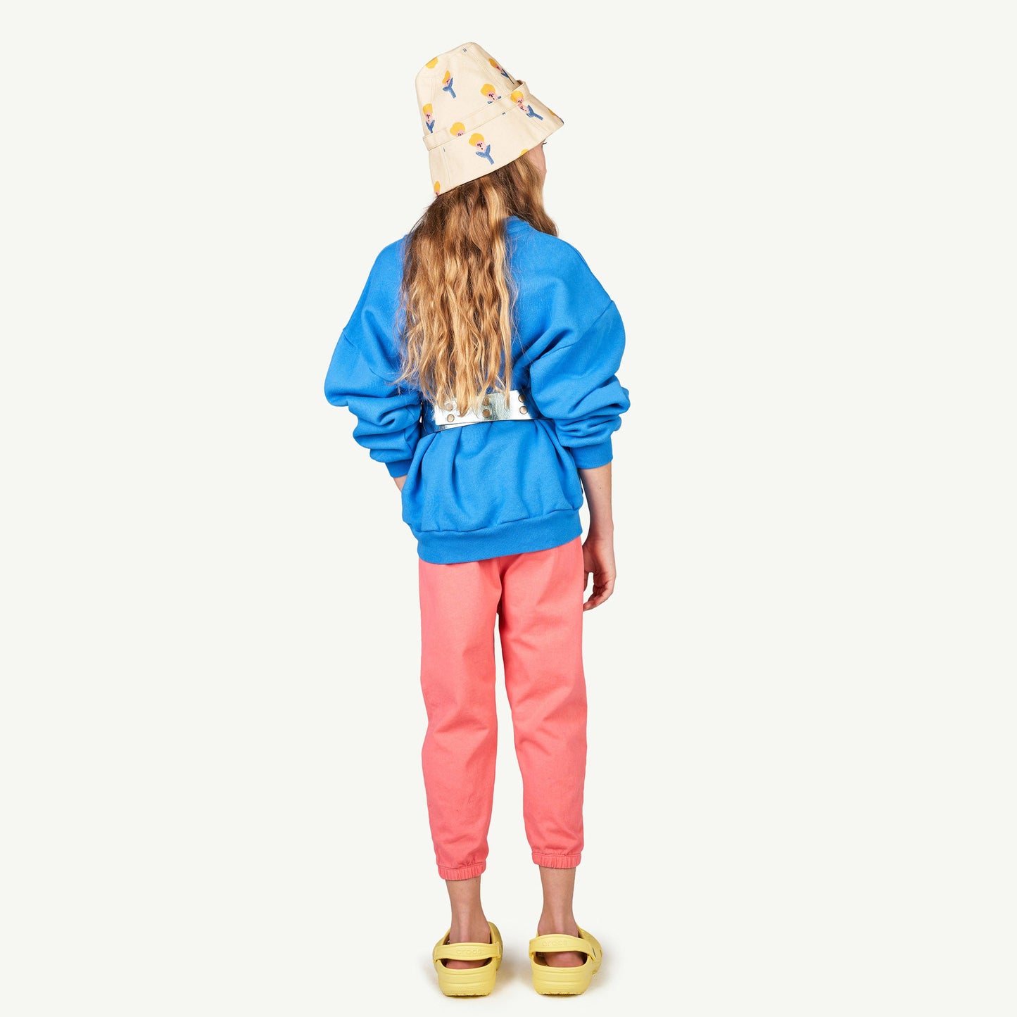 儿童粉色Logo棉长裤