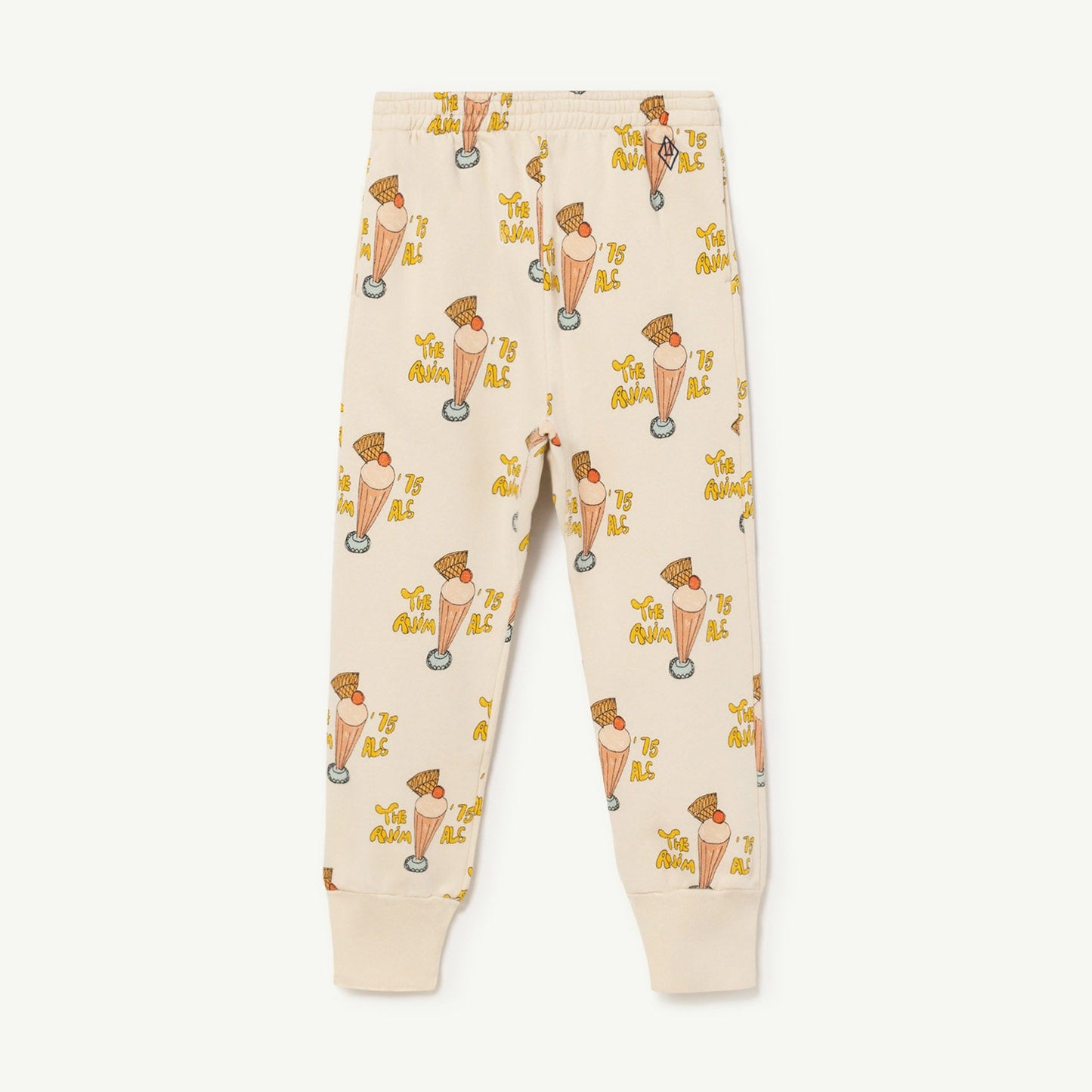 儿童白色印花长裤