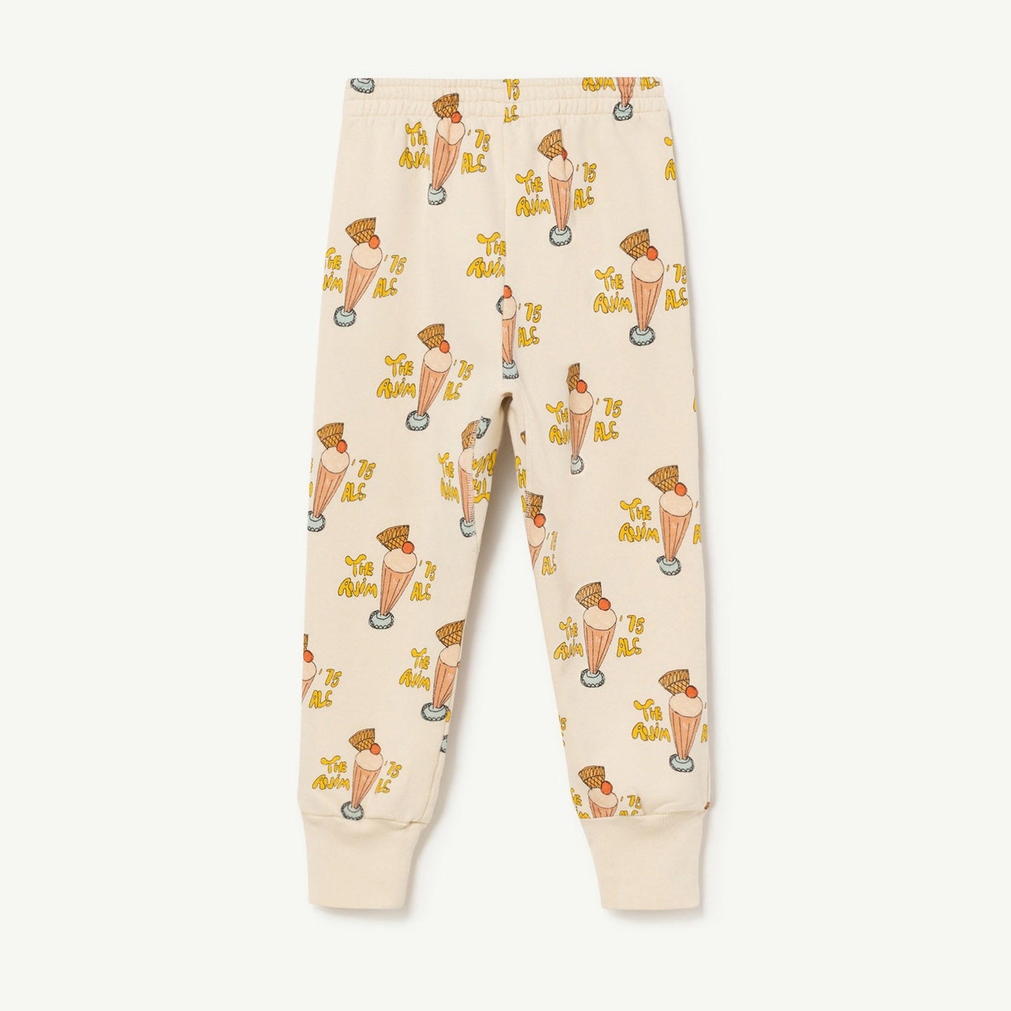 儿童白色印花长裤