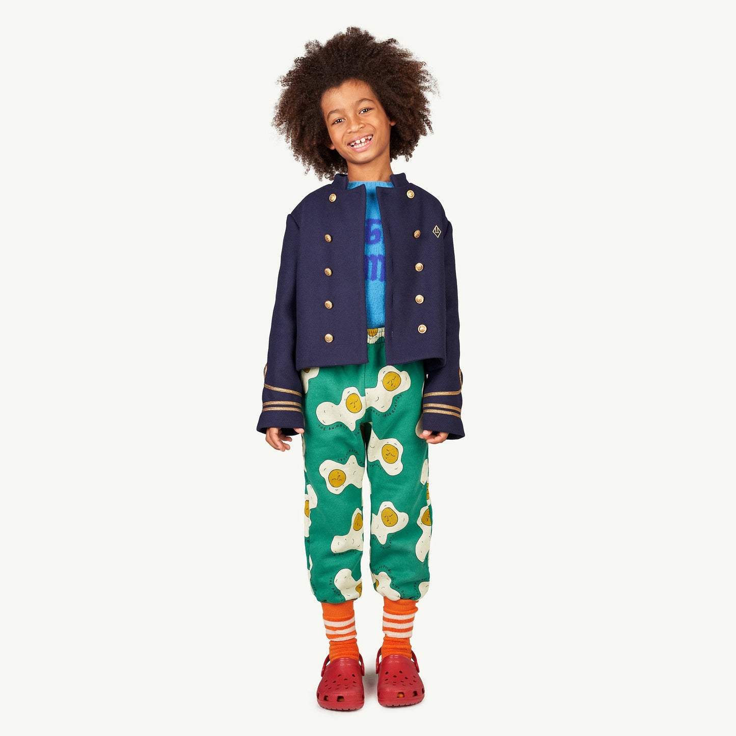 儿童橙色Logo棉袜