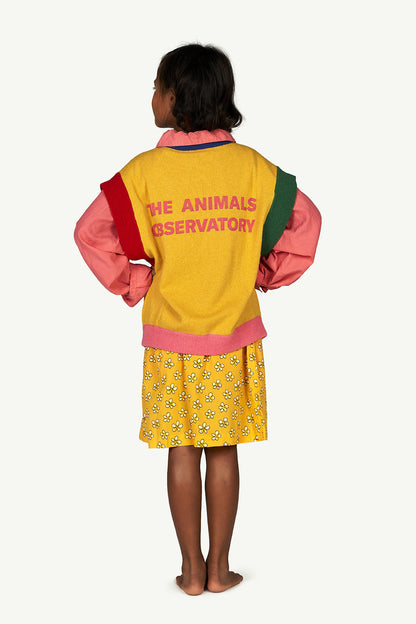 儿童黄色兔子针织背心