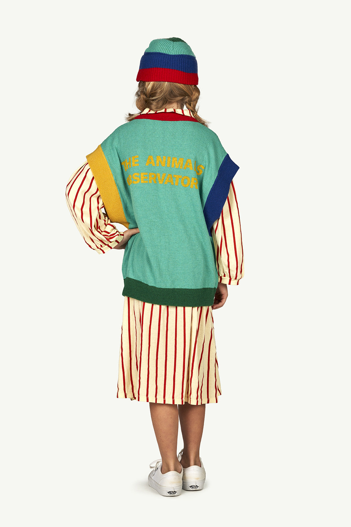 儿童绿色小熊针织背心