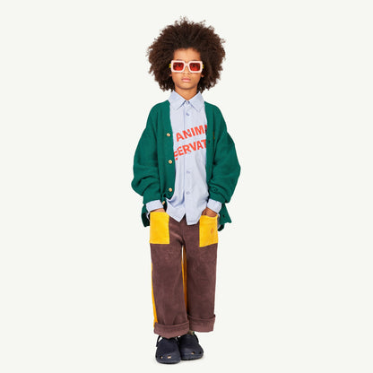 儿童绿色羊毛开衫