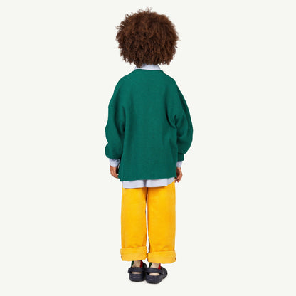 儿童绿色羊毛开衫