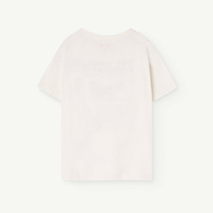 儿童白色印花棉T恤