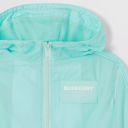 儿童蓝色连帽夹克