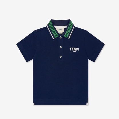 男童藏青色棉Polo衫