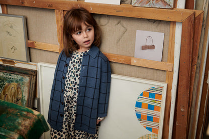 儿童深绿色羊毛背心