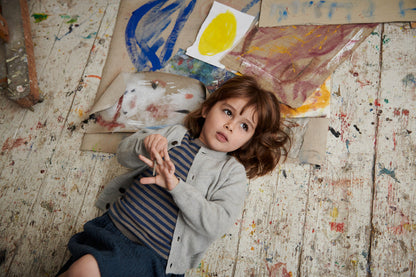 儿童深绿色羊毛背心