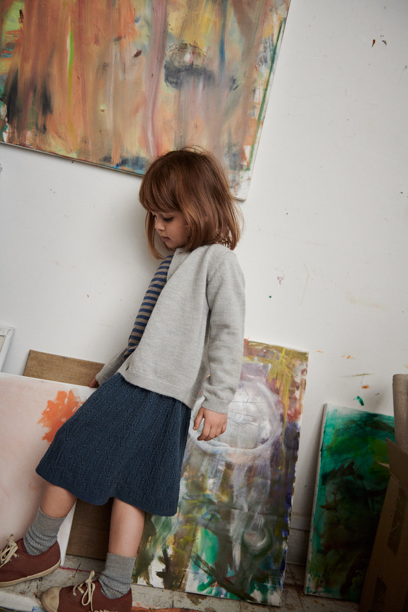 儿童深绿色羊毛背心