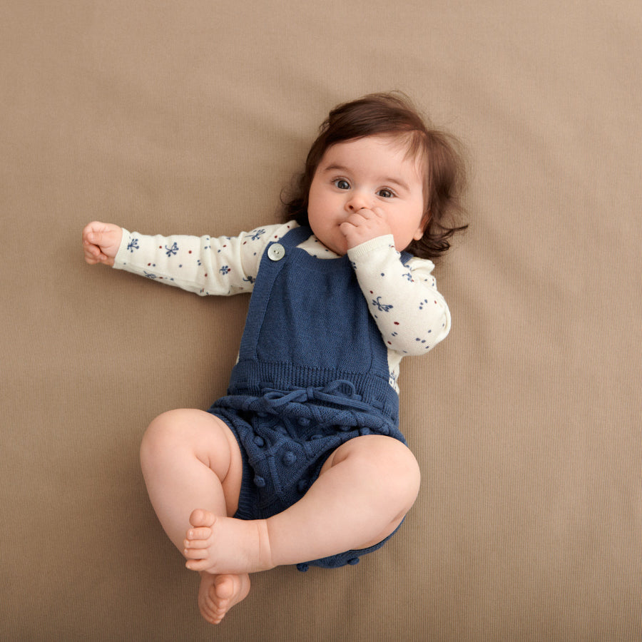 婴儿蓝色羊毛短裤