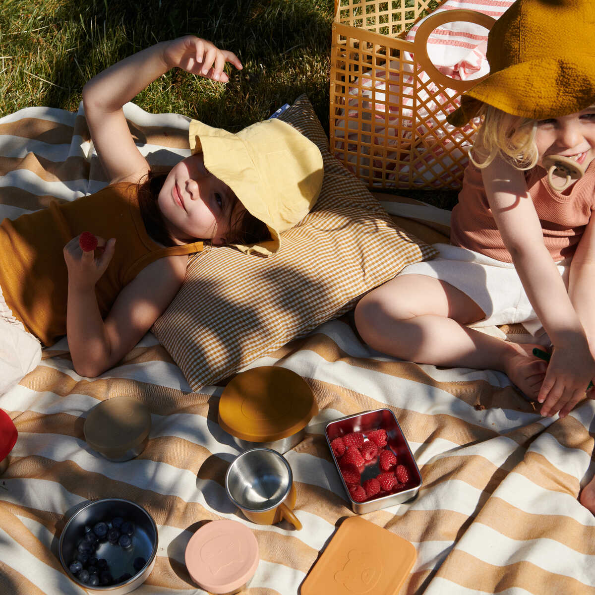 儿童红色&粉色餐盒(2件)