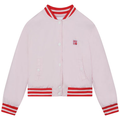 女童粉色Logo夹克