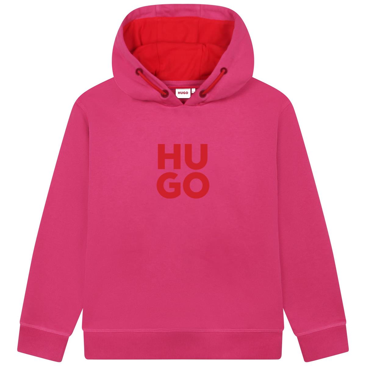 女童紫红色Logo卫衣