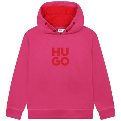 女童紫红色Logo卫衣