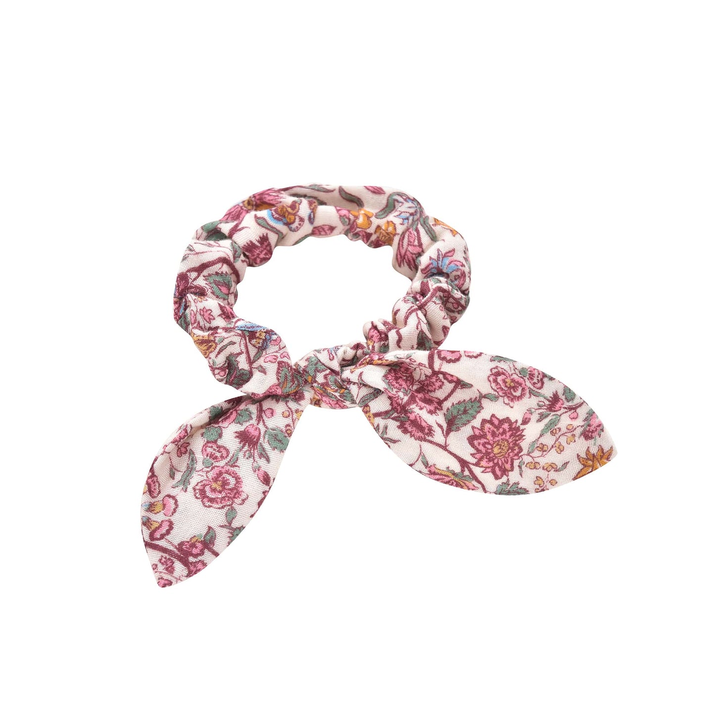 女童奶油白碎花发圈