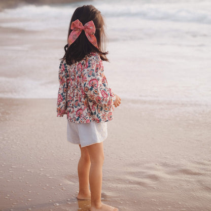 女童粉色碎花发夹