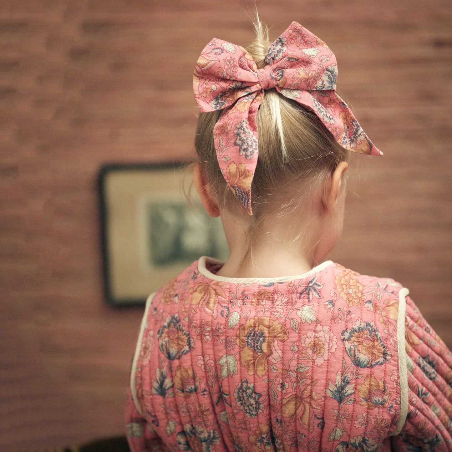 女童粉色碎花发夹