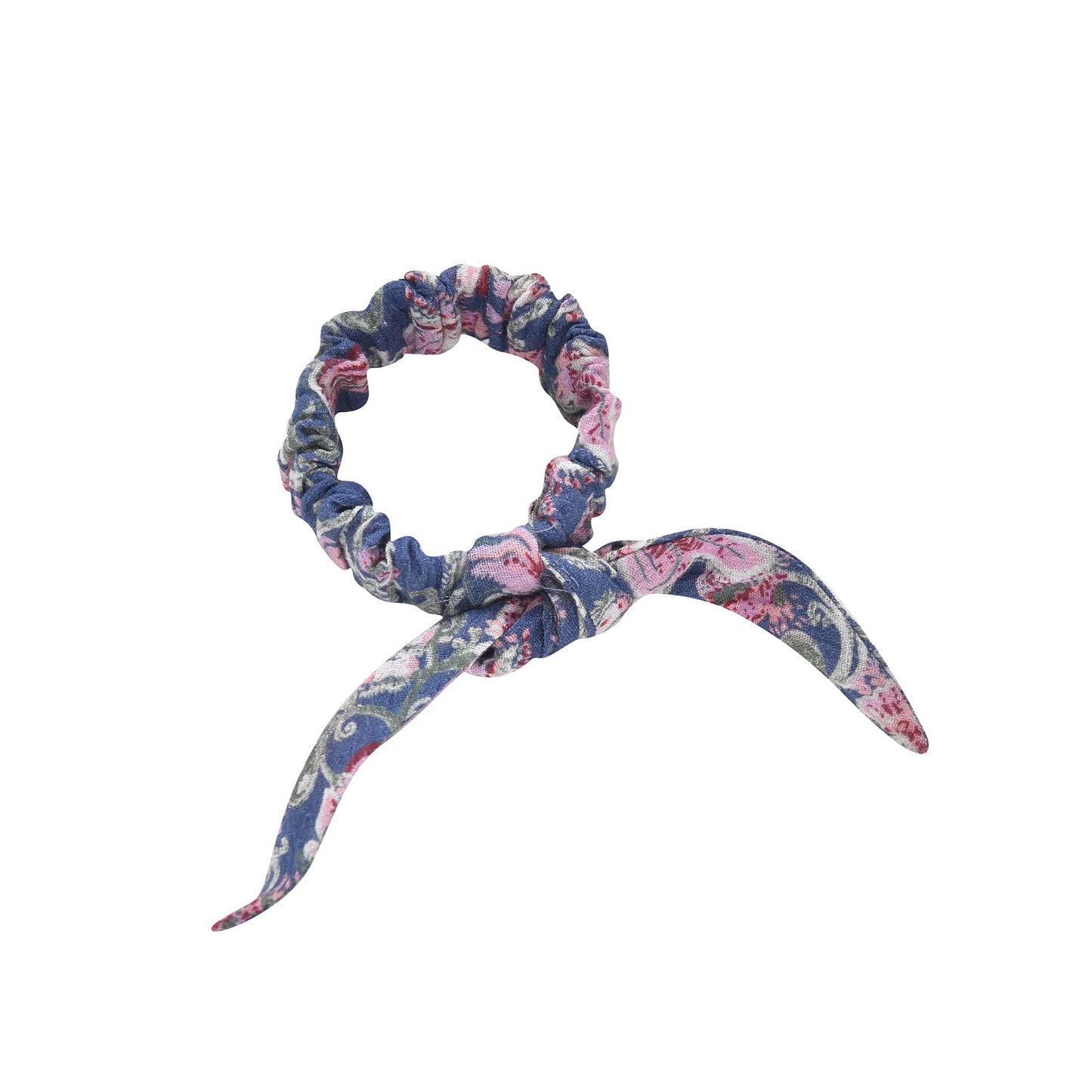 女童蓝色碎花发圈