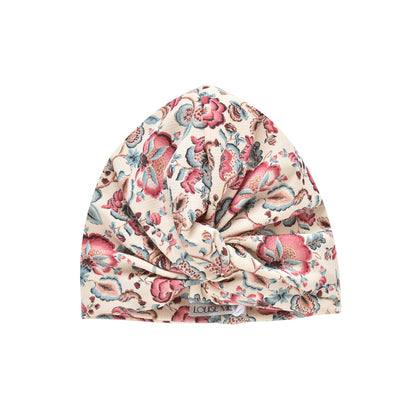 女童白色花朵印花泳帽