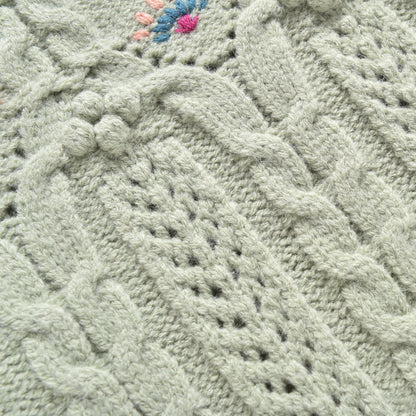 女童浅绿色针织连衣裙