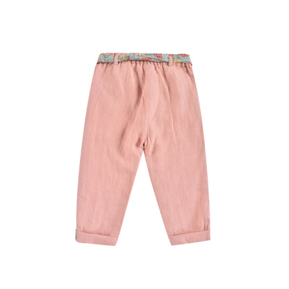 女童粉色长裤