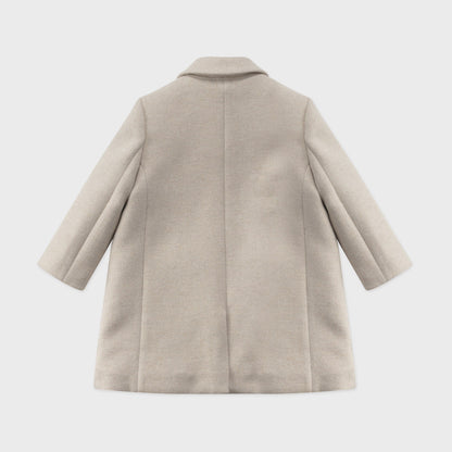 女童米色羊毛外套