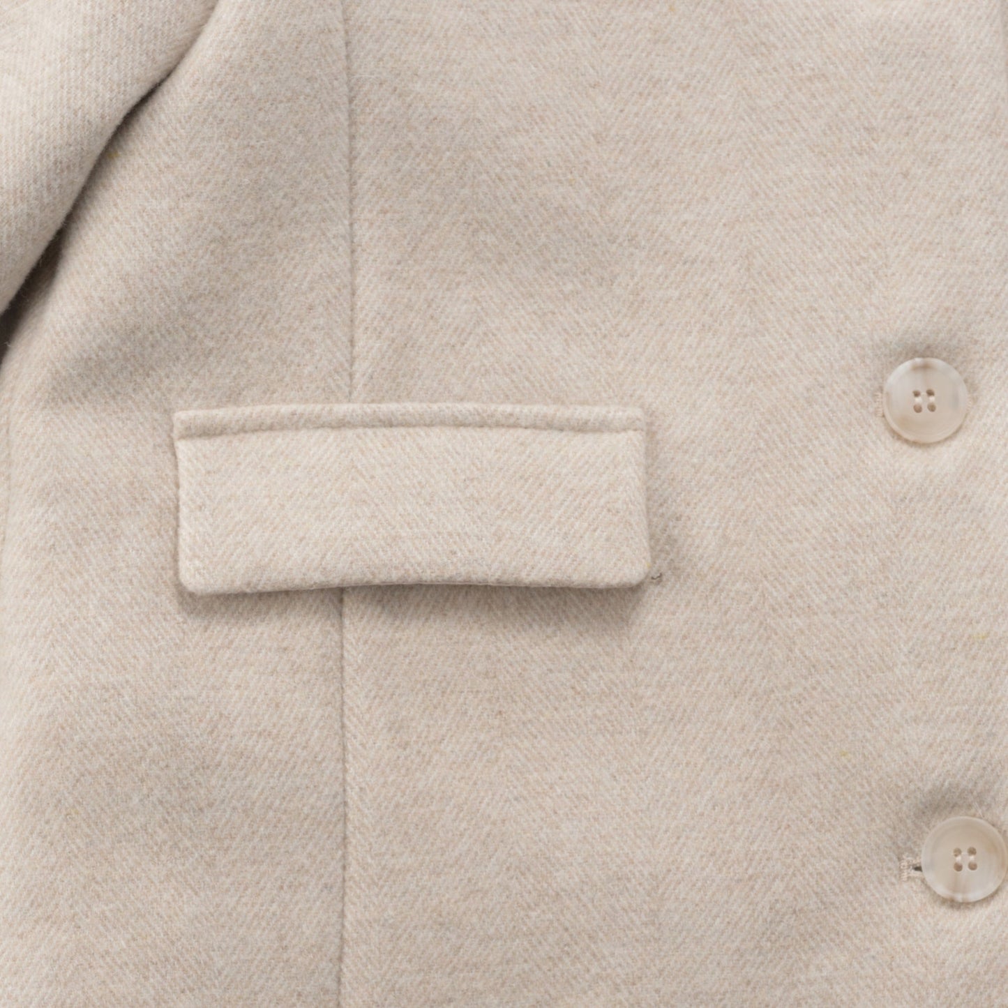 女童米色羊毛外套