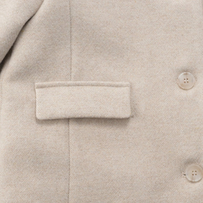 女童米色羊毛外套