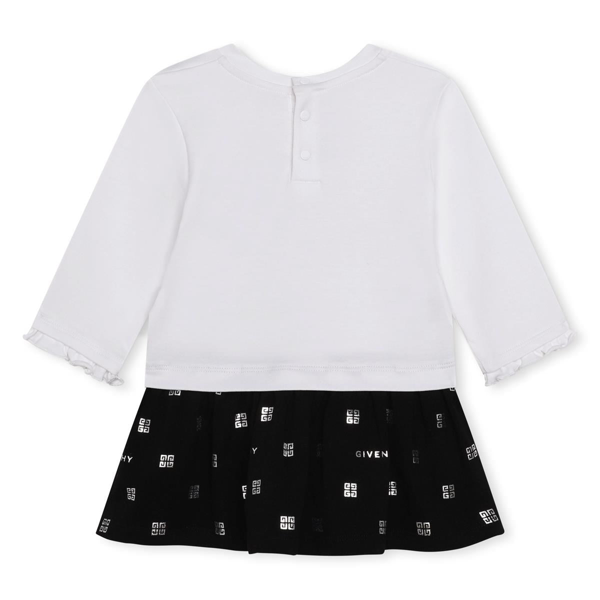 女婴白色Logo连衣裙