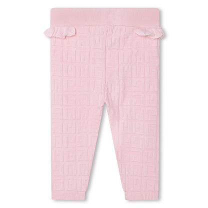 女婴粉色Logo打底裤