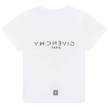 男婴白色Logo棉T恤