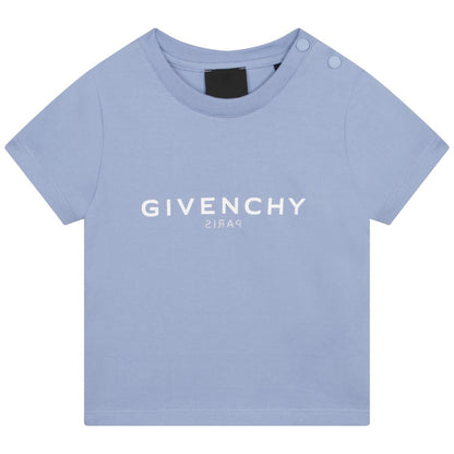 男婴蓝色Logo T恤