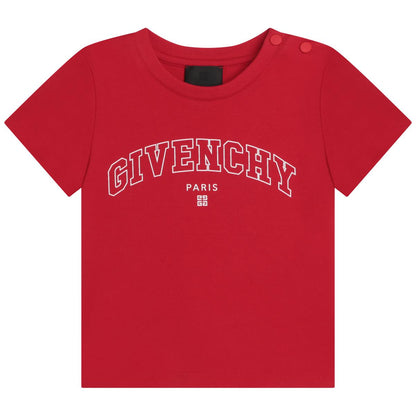 男婴红色Logo T恤