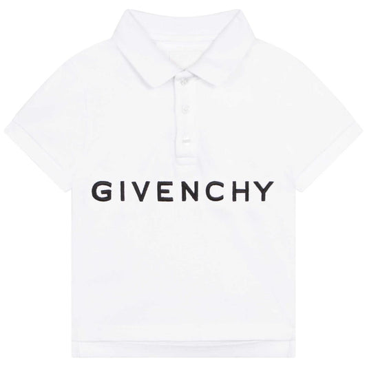 男婴白色Logo Polo衫