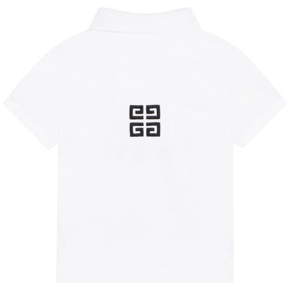 男婴白色Logo Polo衫