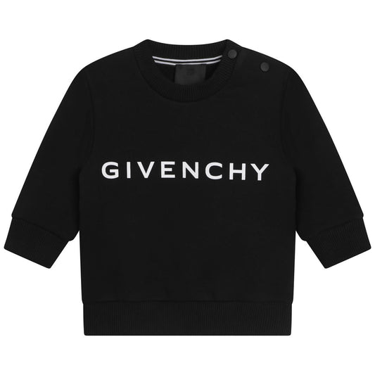 男婴黑色Logo卫衣