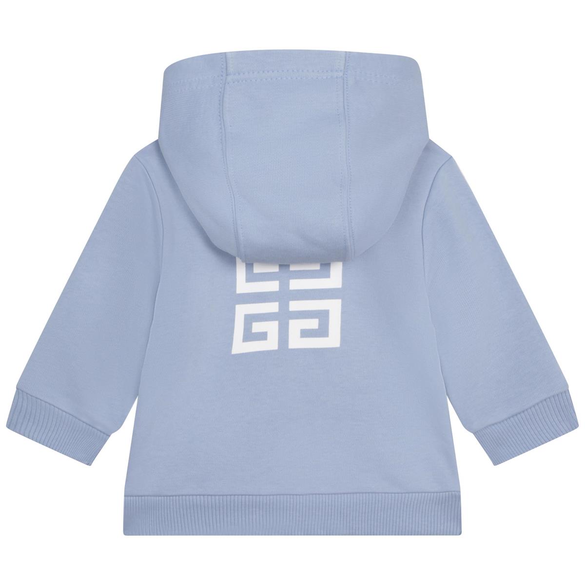 婴儿蓝色连帽卫衣