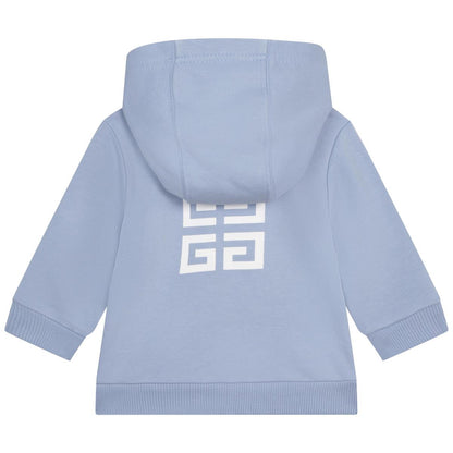 婴儿蓝色连帽卫衣