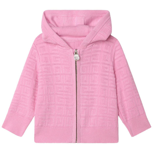 儿童粉色连帽卫衣