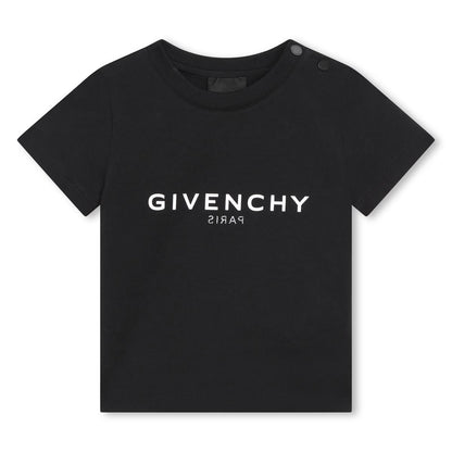 男婴黑色Logo棉T恤