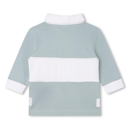 男婴绿色Logo棉T恤