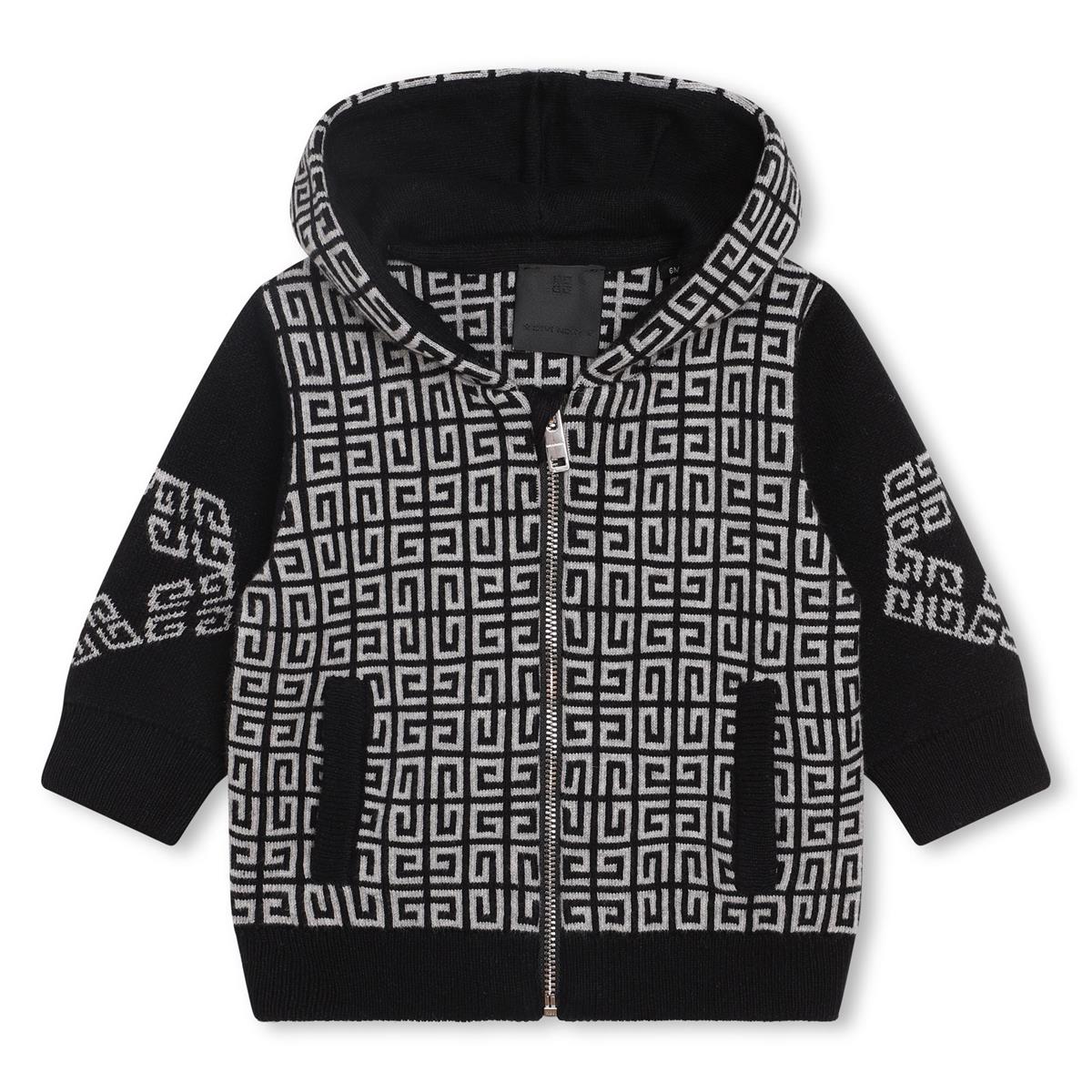 男婴深灰色棉拉链上衣