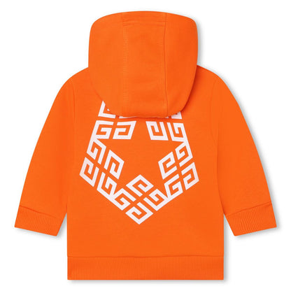 男婴橙色Logo卫衣